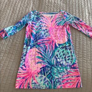 Lily Pulitzer girls pineapple print dress M